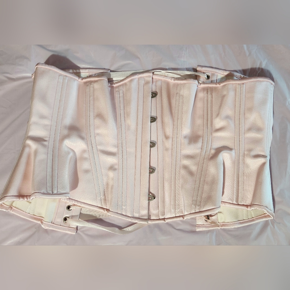 Timeless Trends 30 inch Steel Boned Hourglass Standard Length Baby Pink Corset